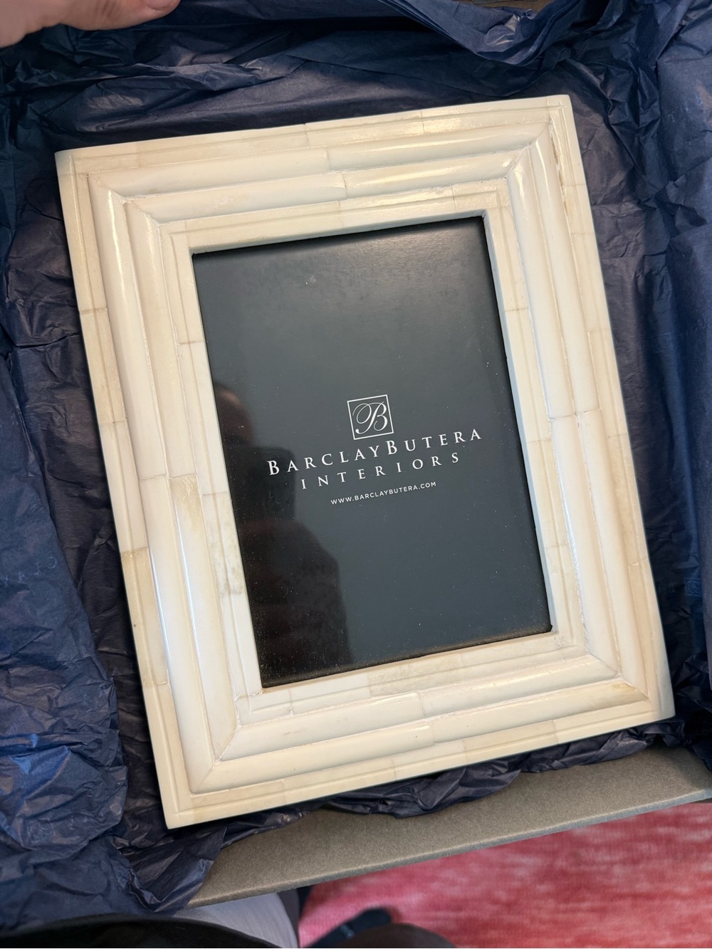 Pigeon Poodle Novara Natural White Bone Picture Frame